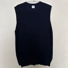 ÉDIFICE ネイビー ニットノースリーブベスト