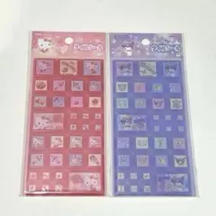 2枚セット　正規品　シール　キティちゃん　クロミちゃん　サンリオ　セブンイレブン
