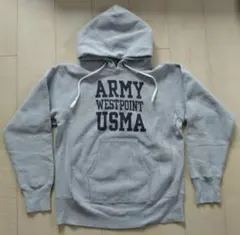 チャンピオン リバースウィーブパーカー ARMY USMA 赤単色タグ M