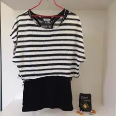 ボーダーカットソー