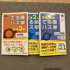 英検3級、準2級、2級でる順パス単 文部科学省後援