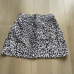 spray スプレイ レオパード ヒョウ柄ミニスカート ゴム入りウエスト