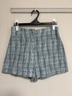 ZARA ツイード ハイウエストショートパンツ M