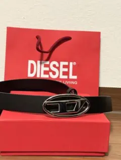 【付属品完備】 DIESEL ブラックベルト サイズ85/34 正規品