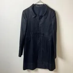 847 GUCCI 総柄　光沢　シャツワンピースドレス　シルク混　カラーのサムネイル
