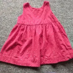 赤い水玉ノースリーブワンピース