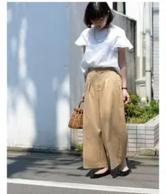 北欧暮らしの道具店 プレス長持ち軽やかワイドパンツ