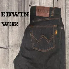 90s 日本製 EDWIN ブラックデニム Wステッチ ヴィンテージ