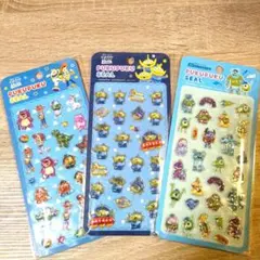 ぷくぷくシール リトルグリーンメン トイ・ストーリー モンスターズ・インク 3枚