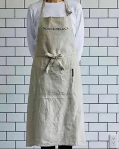 未使用　DEAN & DELUCA リネンフルエプロンナチュラルのサムネイル