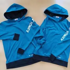YONEX フード付きウォームアップパーカー サイズО＆L 2枚セット 青