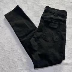 ラングラーLARSTON ローライズスリムストレッチブラック デニムW32L32