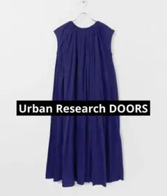 URBAN RESEARCH DOORS ノースリーブ ギャザー ワンピース