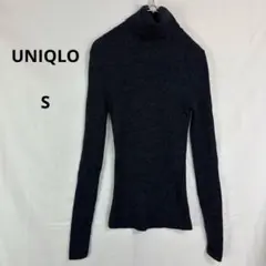UNIQLO◇ユニクロ　タートルネックニットセーター【S】ブラック　ウール100