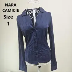 【オシャレ⭐NARA CAMICIE】紺　カーディガン　サイズ1