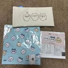【非売品レア！新品未使用】ちいかわ　メガネ拭き、ステッカー、メガネケース