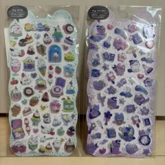 キャンディグリッターステッカー　平成女子　ドロップ　3Dシール シマエナガ　猫