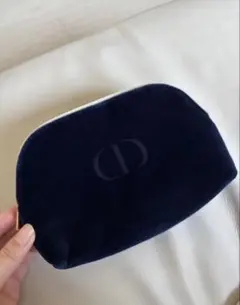 ポーチ 巾着 まとめ売り ディオール ノベルティ ネイビーベロアポーチ　正規品