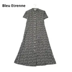 【Bleu Etrenne ブルーエティエンヌ】半袖ワンピース　花柄　総柄　黒