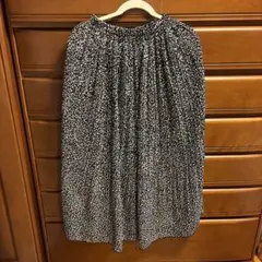 SPRAY PREMIUM プリーツスカート ロング丈 ヒョウ柄 M スプレー