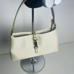 【美品】上品シャンパンベージュ ハンドバッグ パーティー フォーマル