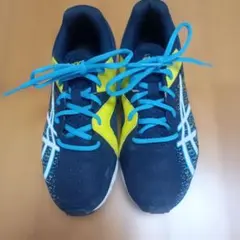 【美品】asics スニーカー ネイビー 23.5cm