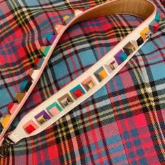 【美品】カラフルスタッズ バッグストラップ