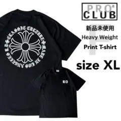 新品未使用 プロクラブ ヘビーウエイト プリント 半袖 Tシャツ 黒 XL F柄