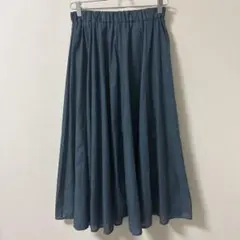 anyFAM シャンブレーライクフレアスカート　2 M ブルー系のサムネイル