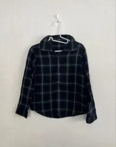 無印良品 チェックシャツ グリーン 長袖 コットン ナチュラル