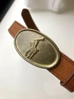 OLD Ralph Lauren ポニーバックル 一枚革ベルト