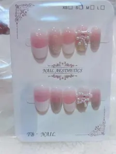 ネイルチップ8点まとめ売り Sサイズ オーバル 韓国 ガーリー パール リボン