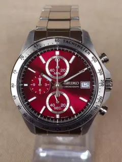 SEIKO セイコー 腕時計 稼働品 7T92-0DW0 電池交換済 レッド - メルカリ