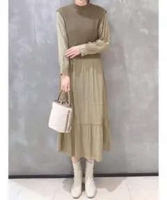 新品 Te chichi TERRASSE ベスト ドッキング ワンピース