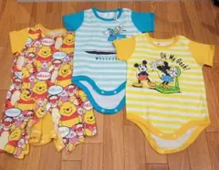 ディズニー　ベビー服　ロンパース　７０㌢　３枚セット