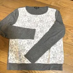 美品☆INDIVIフロントレースTシャツのサムネイル