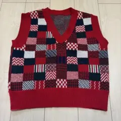 【新品未使用】ニットベスト　ニットジレ　Mサイズ Vネック レディース