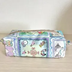 ボックスポーチ♡ yukiemon ハンカチコレクター・ブルー