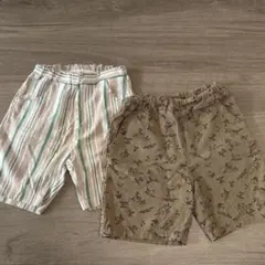 110㎝ ストライプ 恐竜 ハーフパンツ 半ズボン セット