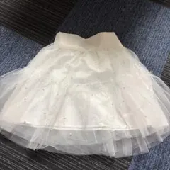 エブリン スカート ホワイト 白 チュール パール evelyn