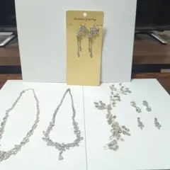 ブライダルアクセサリー ネックレス イヤリングセット