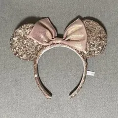 東京 ディズニー リゾート スパンコールカチューシャ ピンク ミニーマウス