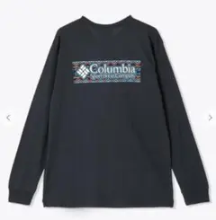 新品　25年秋冬　コロンビア　バックロゴプリント　ロンＴ　黒ブラック　XＬ