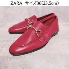 ZARA ザラ【サイズ36　23.5cm】ソフトレザー フラットローファー