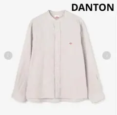 ダントン　ダブルガーゼ　バンドカラーシャツ　ゆったり　オーバーサイズ