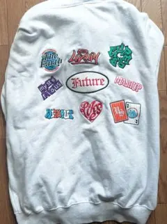 BOOMERANG グレー　ジップパーカー　刺繍　Y2K　y2k 古着　秋服