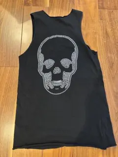 L.G.B. スカルプリント タンクトップ ブラック Spangle trash スカル ノースリーブ Tシャツ タンクトップ - メルカリ