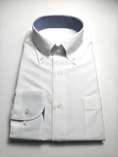 ノーアイロンシャツ L41-85 新品 ボタンダウン ストレッチ ニットシャツ