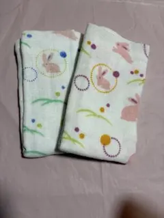 うさぎフェイスタオル2枚