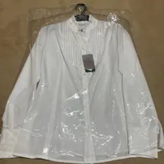 UNREADY ホワイト長袖シャツ ピンタック　事務服　ブラウス11号